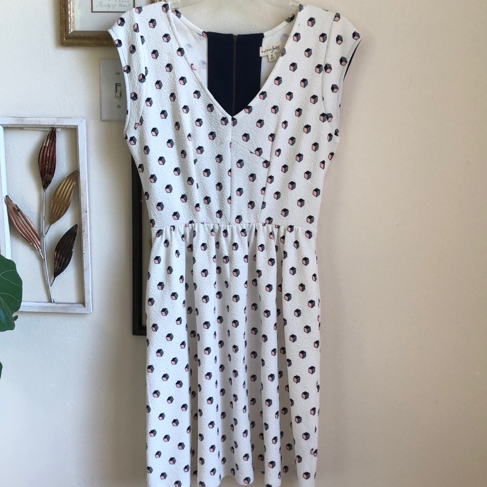 Maison Jules Cube Patterned Dress, Size Small